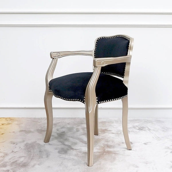 Black 2024 gold armchair