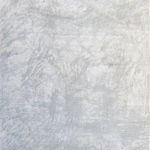 Close-up of the Claes Modern Art "White-Grey" Rug, showcasing its textured, distressed pattern and luxurious silky finish, perfect for enhancing a serene and artistic living environment.