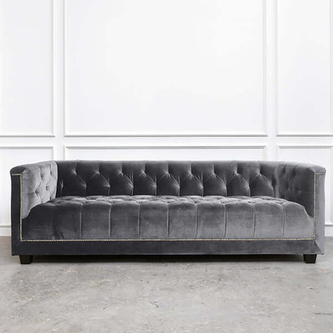 Sofa Earl of Chesterfield dengan upholsteri tersuai, 3-tempat duduk-tambah 