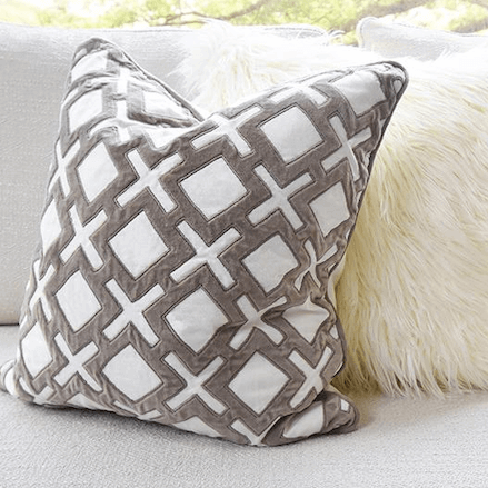 Hatice Geometric Velvet Cushion