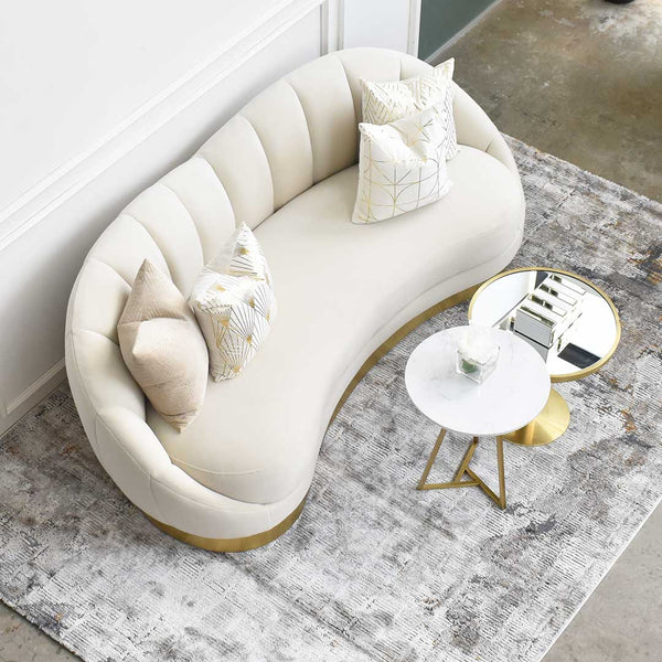 Modern on sale ivory sofa